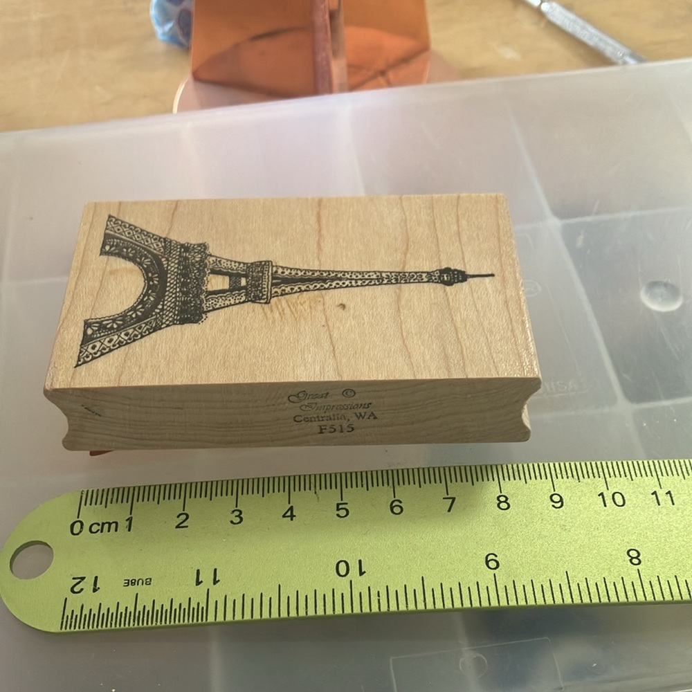 Eiffel Tower Wooden stamp - Picture 4 of 4